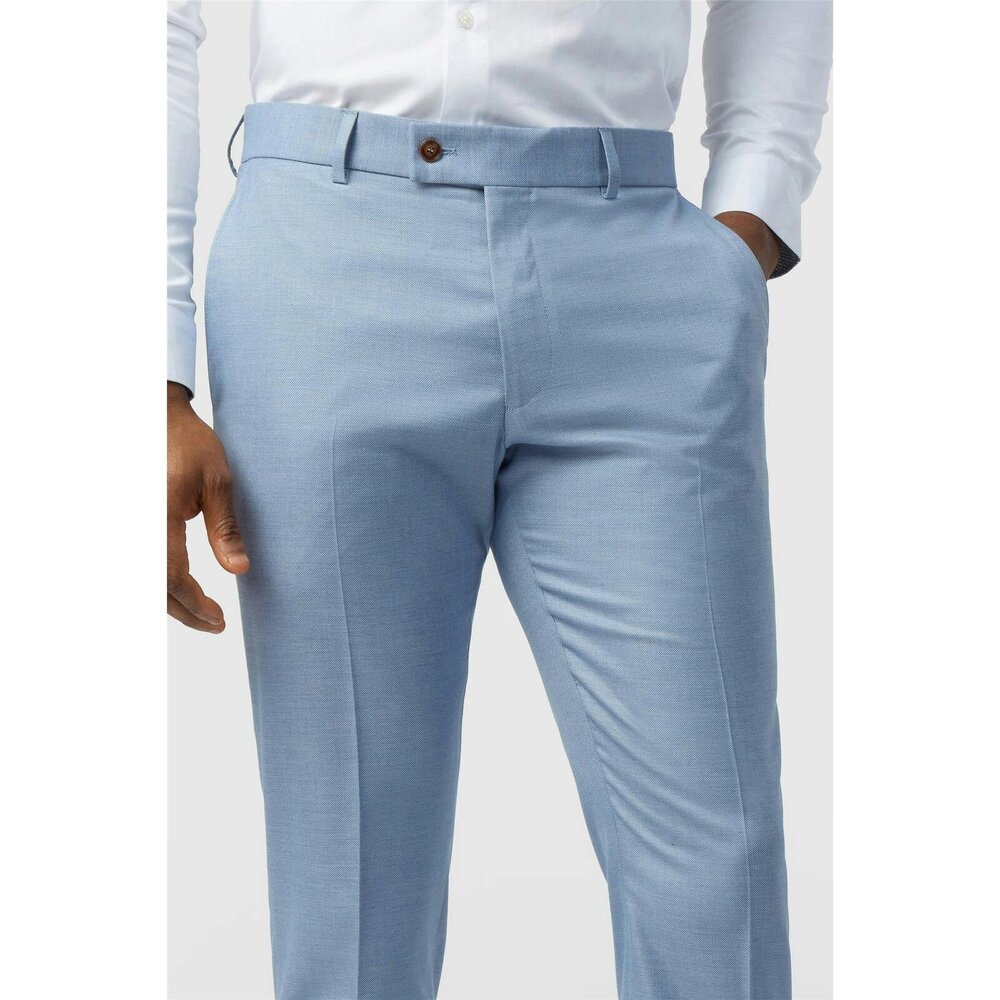 Antique Rogue Slim Fit Blake Pale Blue Texture Trouser