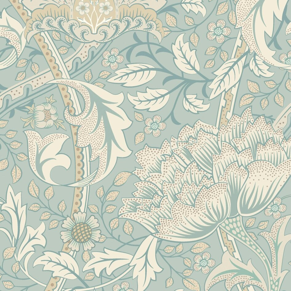 Hoopla Walls Cotswold Trail - Soft Petrol 10m Wallpaper