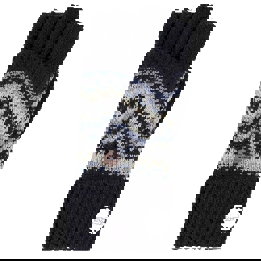 Regatta Childrens/Kids Baneberry Knitted Fingerless Gloves - Navy