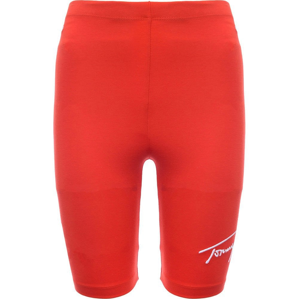 Tommy Jeans Women's Red Co-ord Signature Logo Legging Shorts