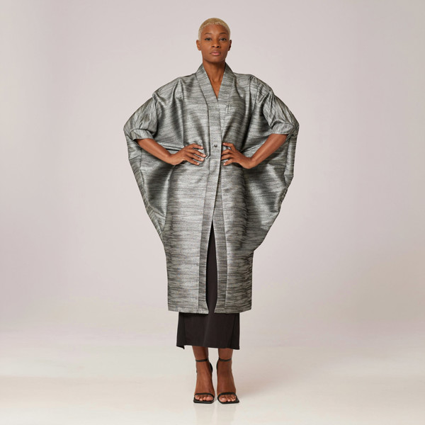 Lioness by TF Sand Storm Midi Kimono Jacket - Silver