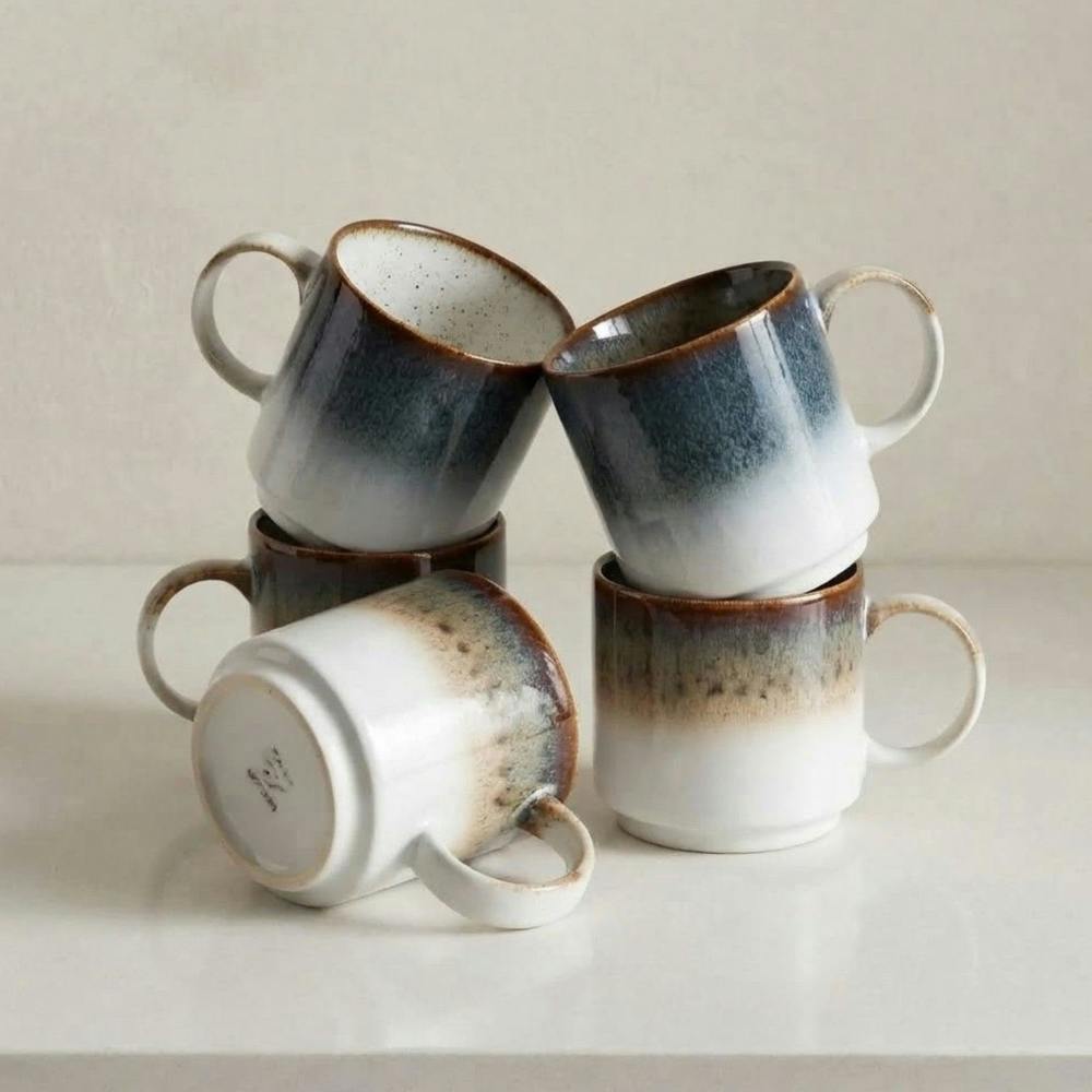 Garden Greatness Reactive Glaze Stacking Mug Set