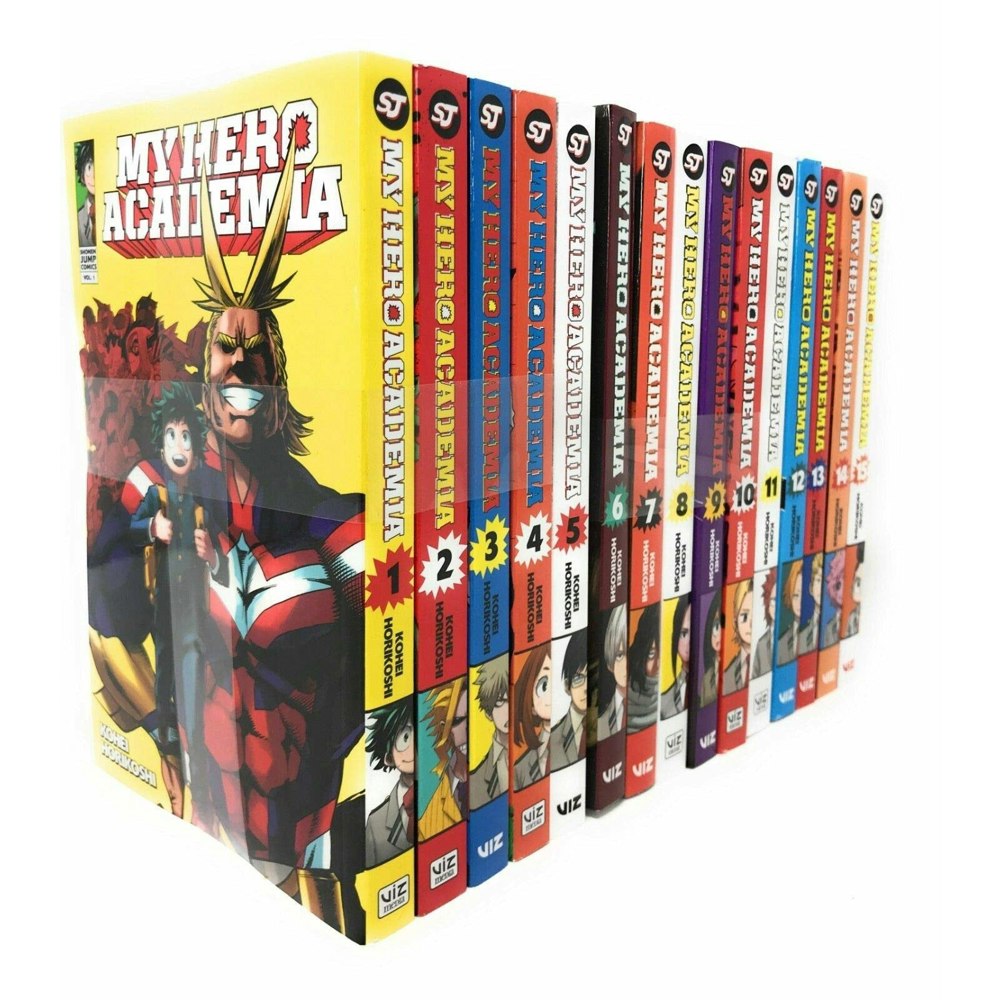 My Hero Academia Series Vol 1-15 Collection Book Set by Kohei Horikoshi - Manga Anime