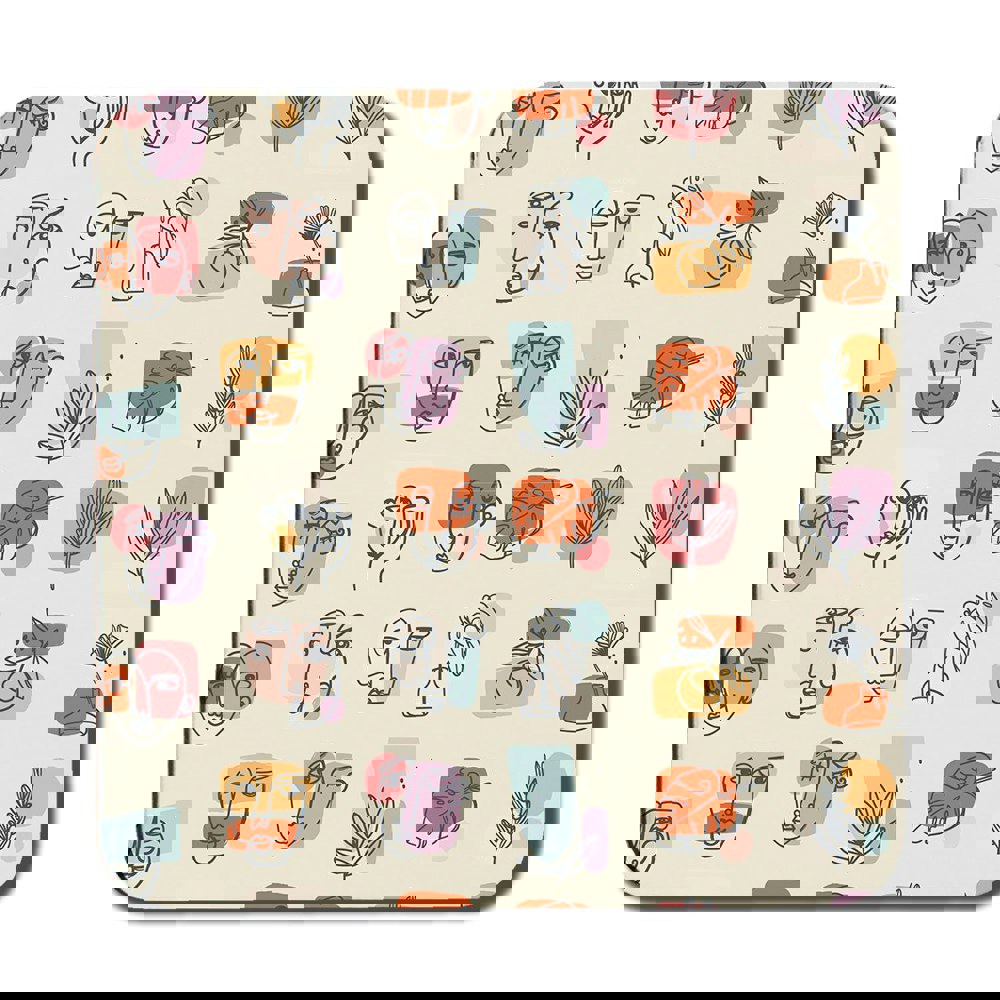 Benjamin Tate Design Various Faces, Leaves and Flowers, Abstract shapes (Coaster)