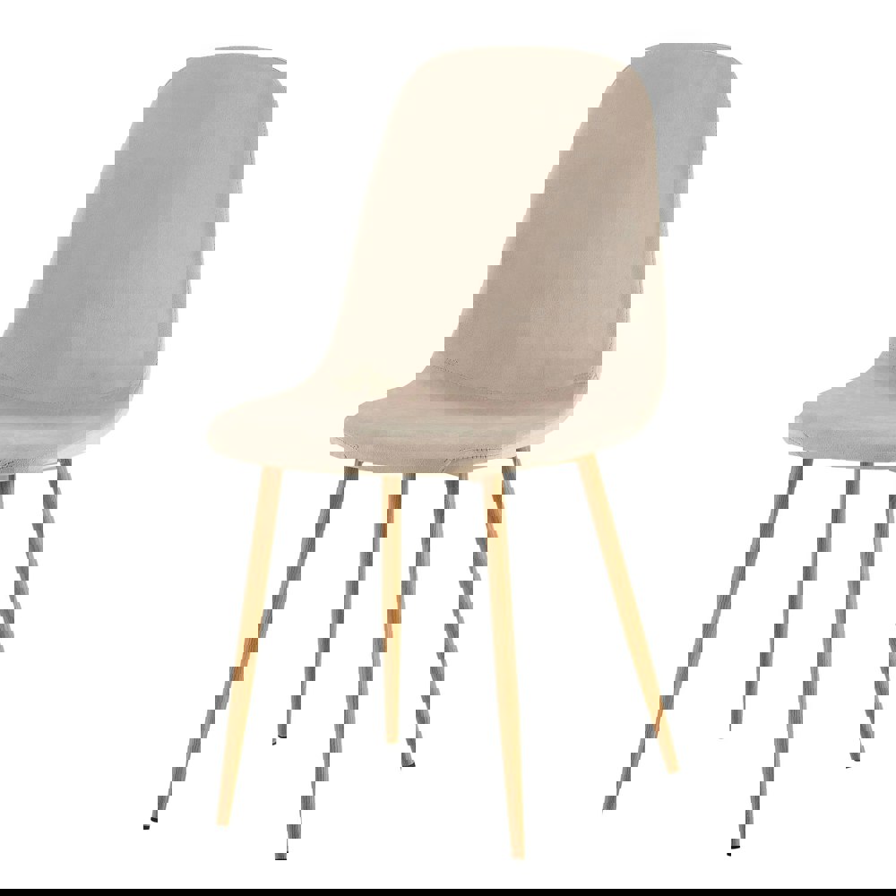 DS Living Luxe Dining Chair 2pc Sandshell Wood Printed Coating