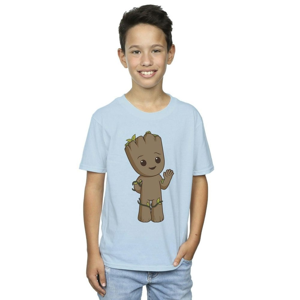 Marvel Boys I Am Groot Cute Groot T-Shirt - Baby Blue
