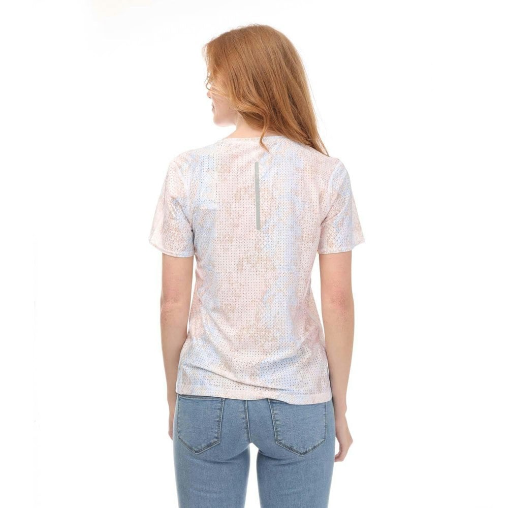 Adidas Womens Fast All-Over Print T-Shirt - White