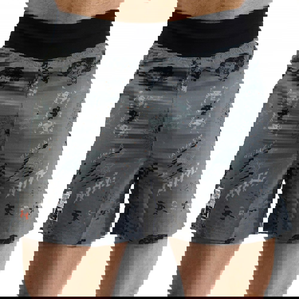 Under Armour Mens Run Like An Animal Shorts - Black/Grey