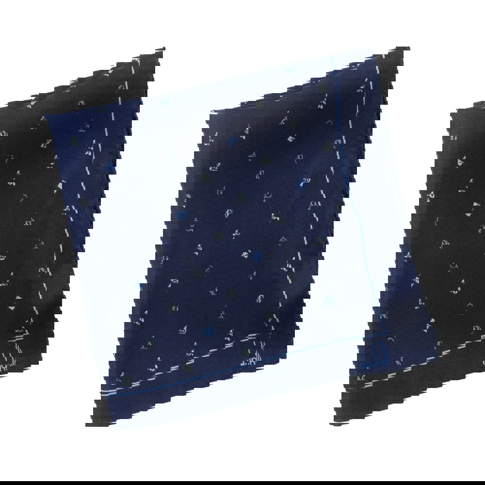 Dunhill mulberry silk pocket square Luxurious silk with a wingnut pattern