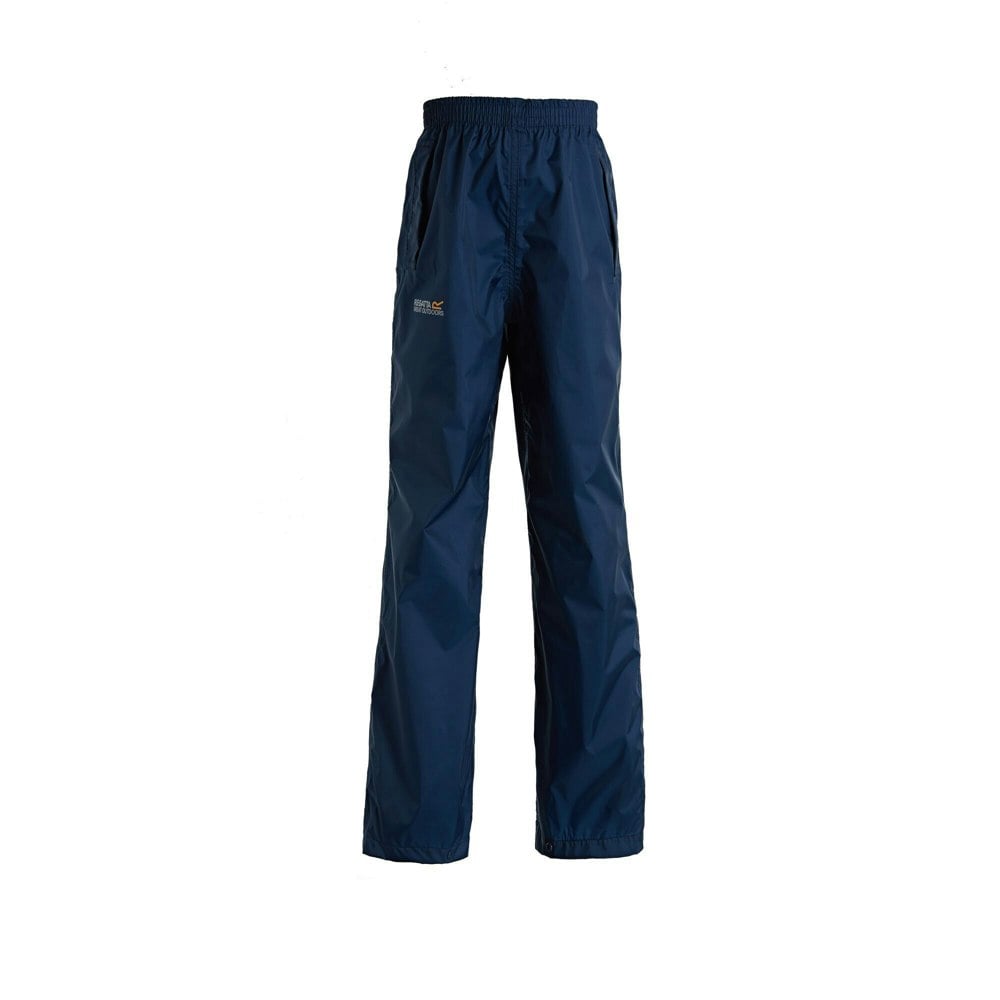 Regatta Great Outdoors Kids Boys Adventure Tech Pack It Waterproof Overtrousers - Midnight