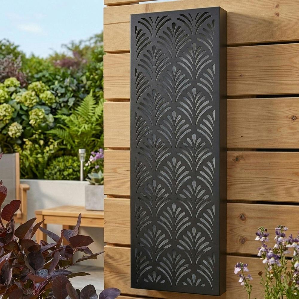 Garden Greatness Illumina Papyrus Solar Light Up Wall Art Panel
