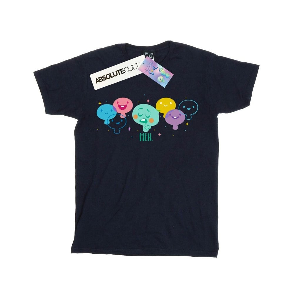Disney Womens/Ladies Soul 22 Meh Cotton Boyfriend T-Shirt - Navy Blue