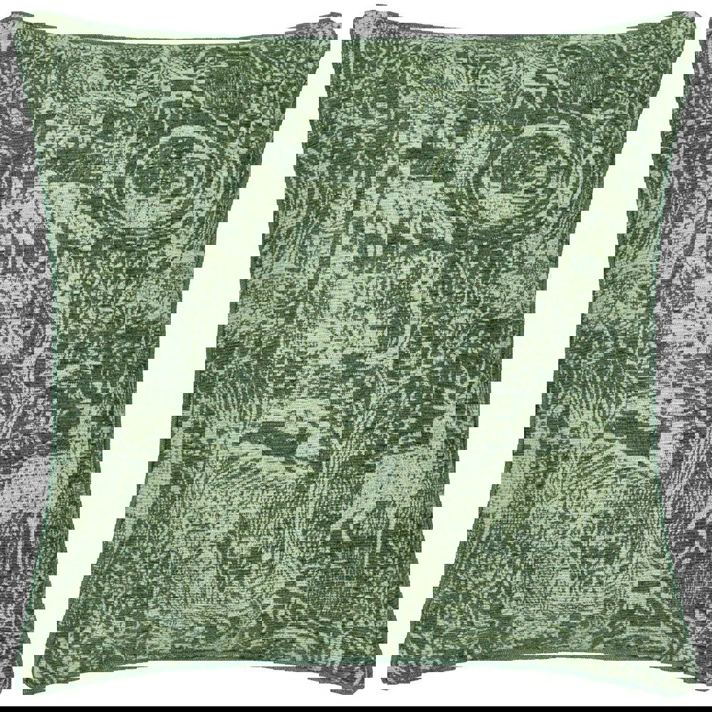Furn Winter Woods Chenille Animals Cushion Cover - Emerald