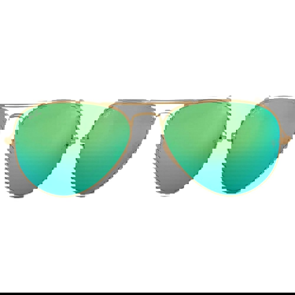 Ray-Ban Aviator Green Flash Lens Gold Sunglasses