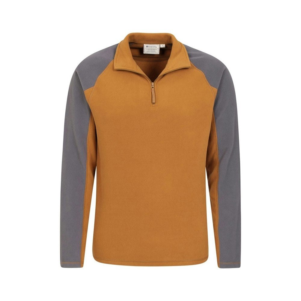Mountain Warehouse Mens Ashbourne II Half Zip Fleece Top - Mustard