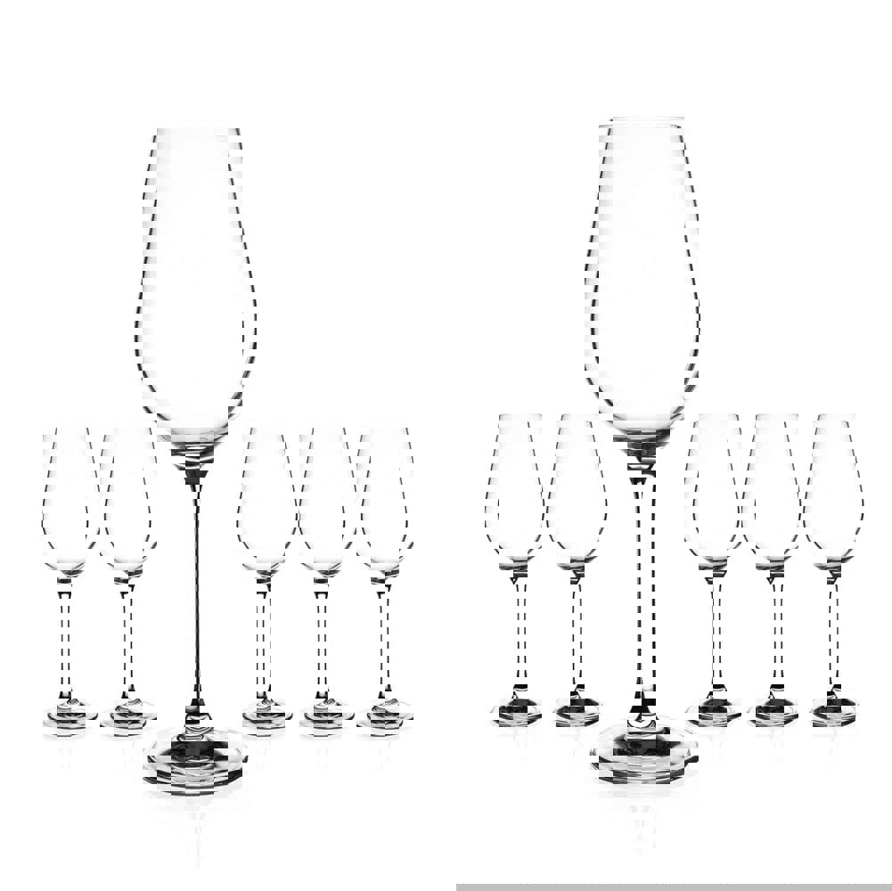 Diamante Auris White Wine Glasses - Set of 6