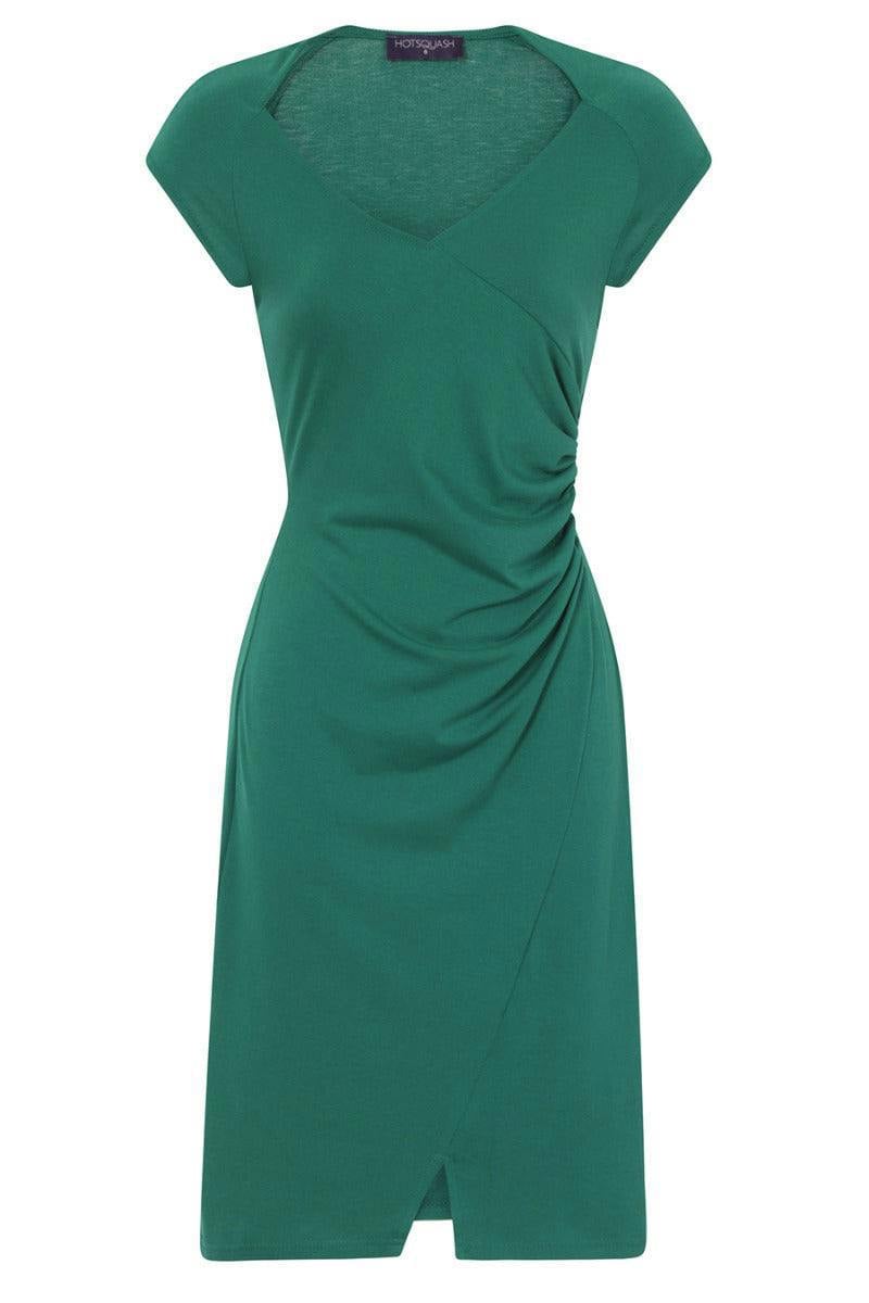 HotSquash Raglan Sleeve Side Ruched Dress