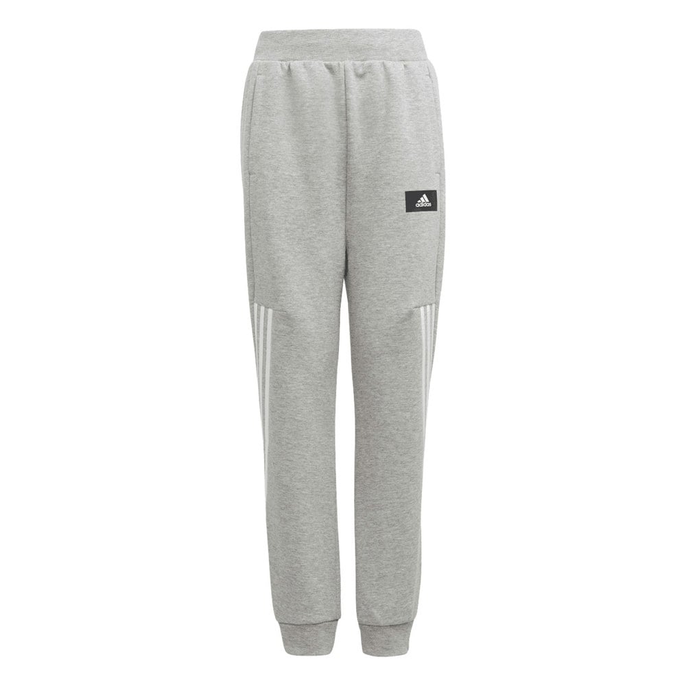 Adidas Childrens/Kids Future Icons 3 Stripes Tapered Leg Jogging Bottoms - Grey