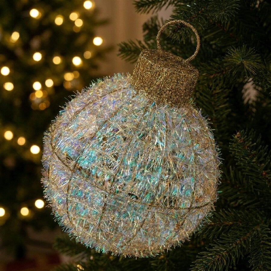 Garden Greatness Iridescent Light-Up Bauble Ornament
