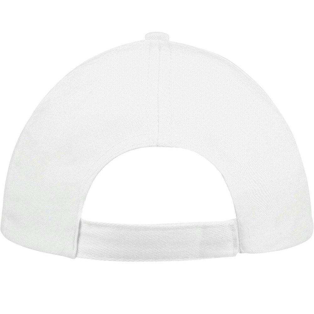 SOLS Unisex Buzz 5 Panel Baseball Cap - White