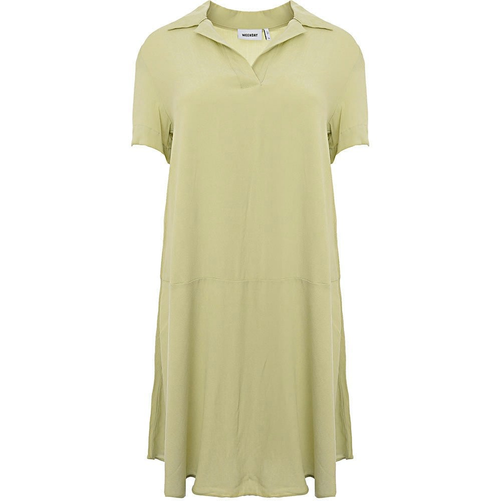 Weekday Women's Sage Green Millie Smock Mini Dress