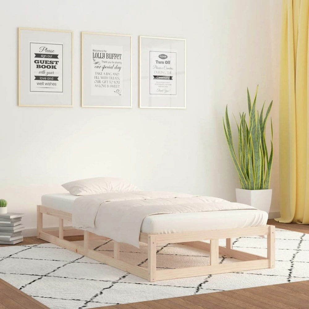 Berkfield Bed Frame 100x200 cm Solid Wood