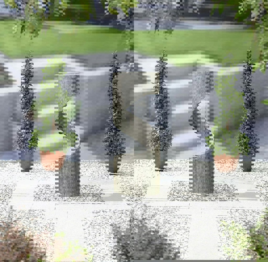 Tranquillity Water Features Spiral Showers with Lights Contemporary Water Feature