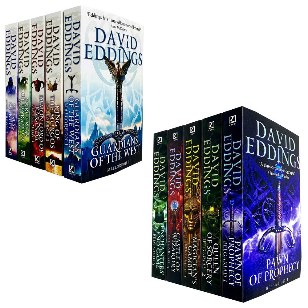 The Belgariad & The Malloreon Series 10 Book Set By David Eddings