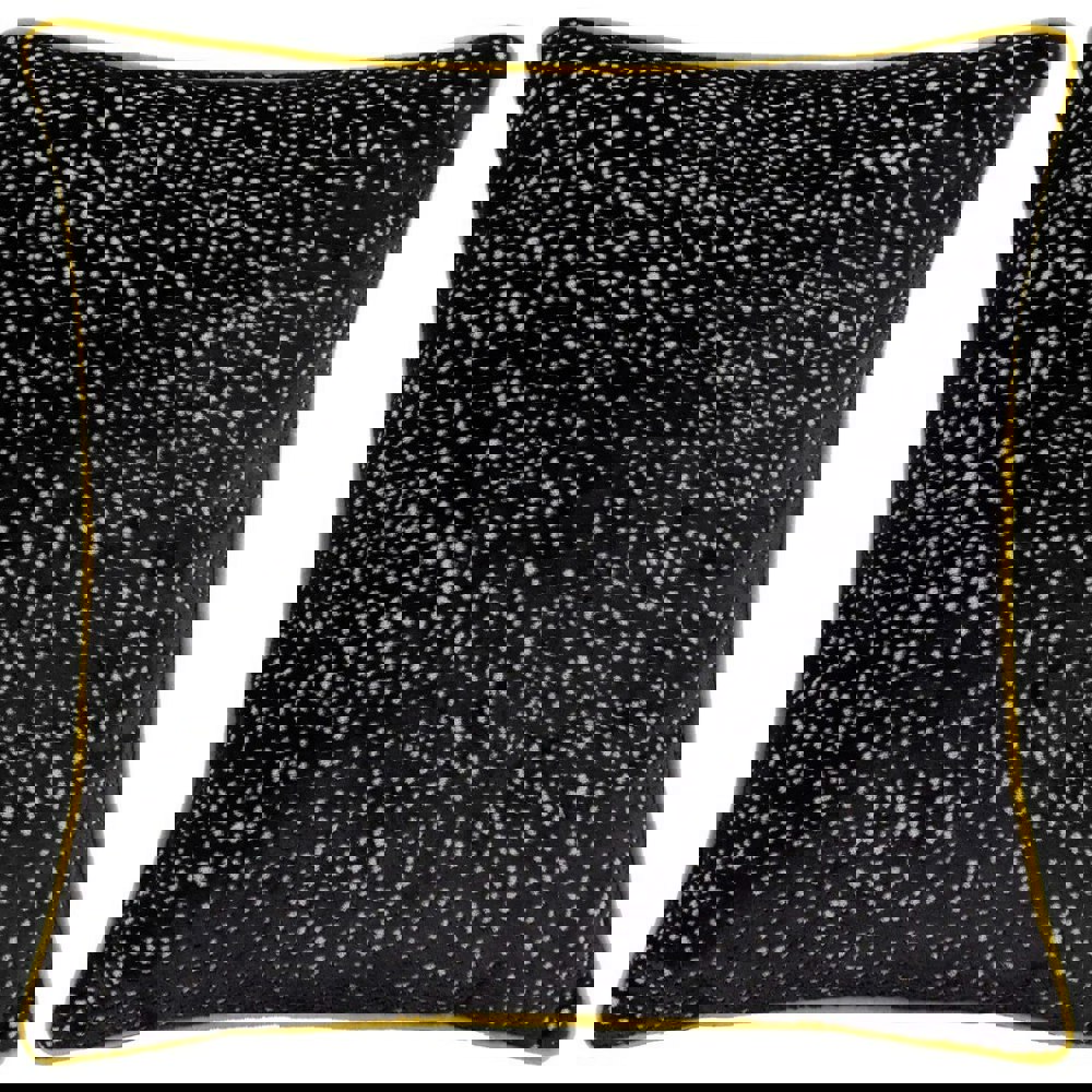 Paoletti Estelle Spotted Cushion Cover - Black/Gold