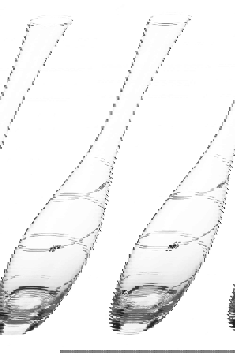 Diamante Toast Swirl Hand Cut Wine Carafe Adorned with Swarovski Crystals - 1.2L