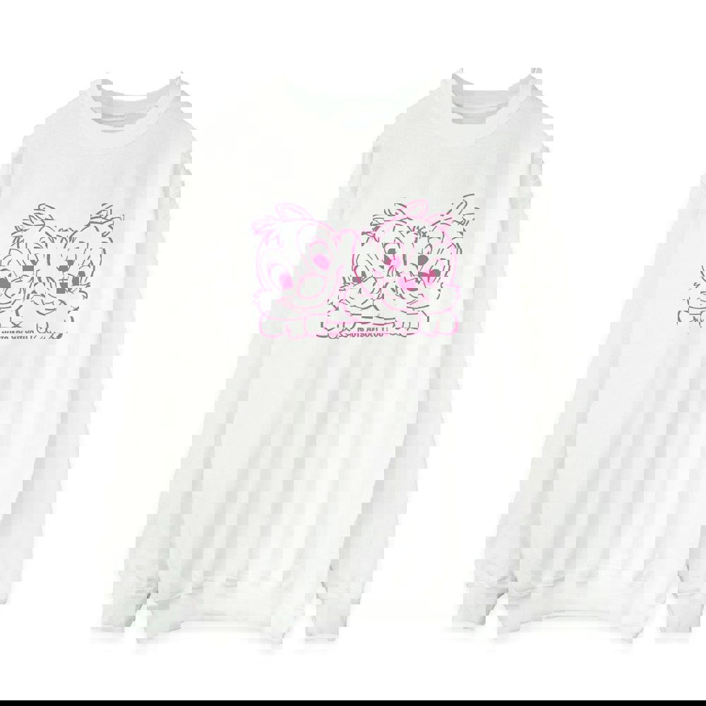 Disney Womens/Ladies Chip ´n´ Dale Nuts About You Sweatshirt - White