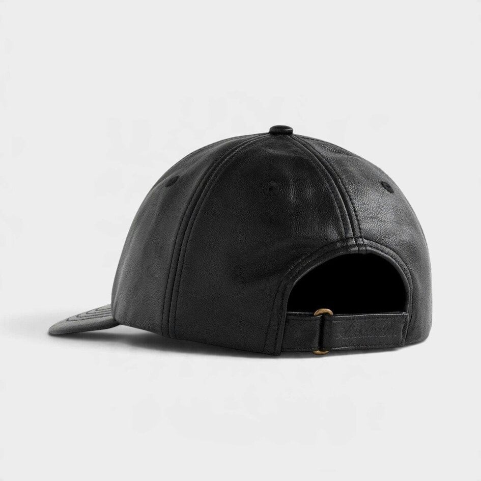 Aimé Leon Dore Leather Baseball Hat Jet Black