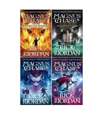 Rick Riordan Magnus Chase Series 4 Books Collection Set