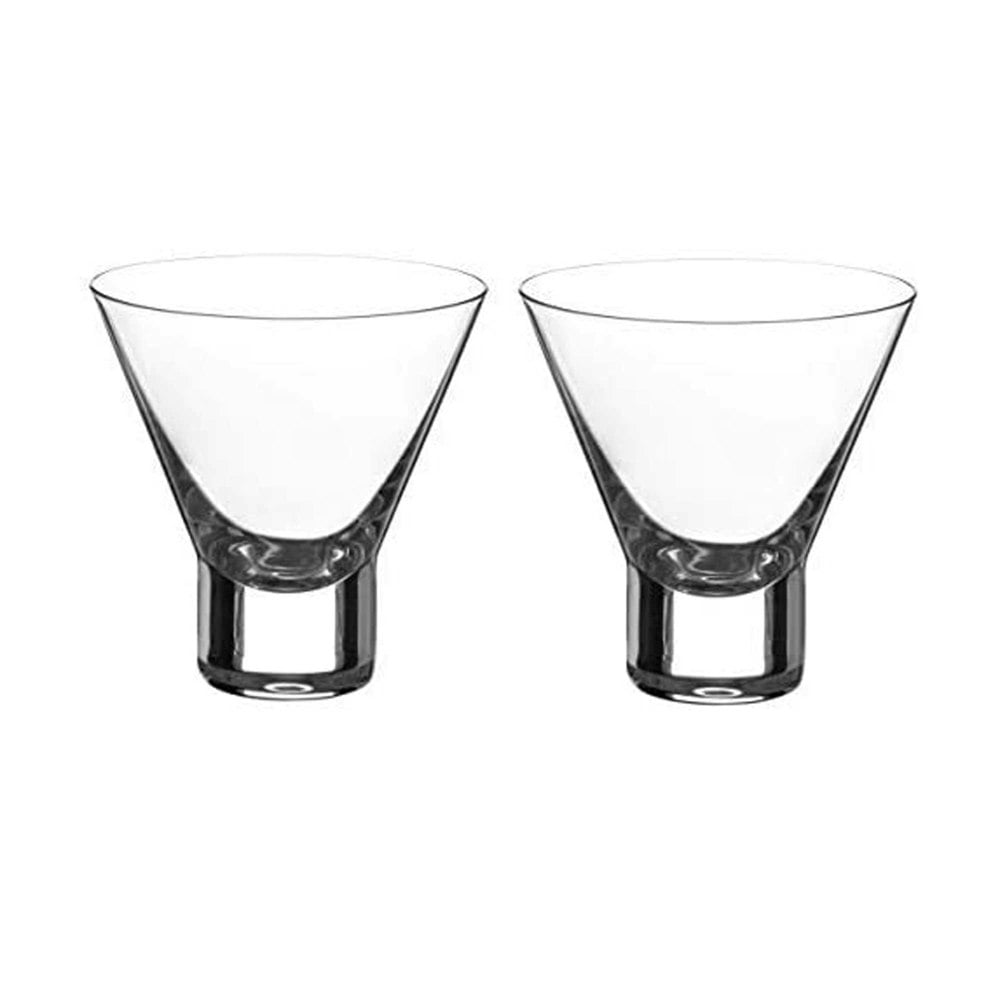 Diamante Auris Stemless Martini Glasses - Set of 2