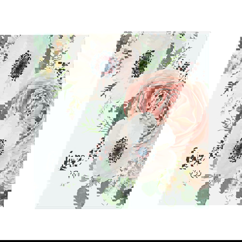 Benjamin Tate Design Garden Flower Pink Peach Rose White Anemone Splash Back