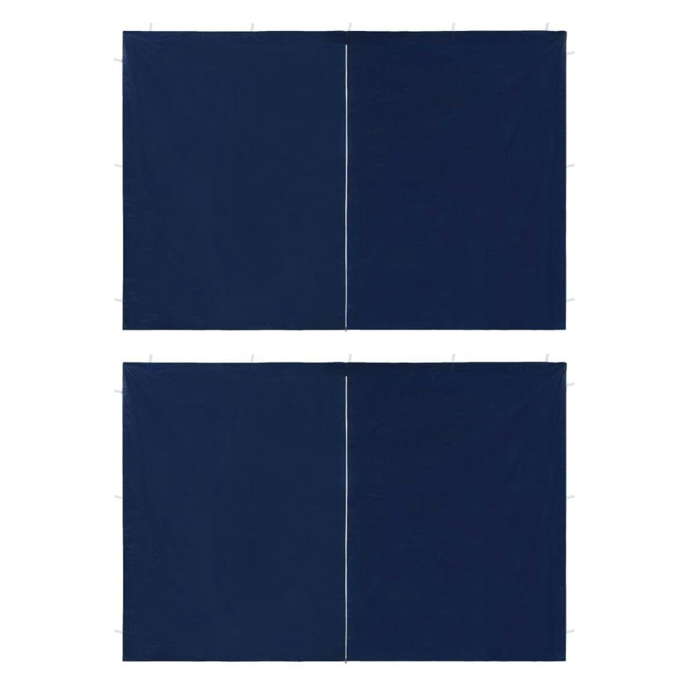 Berkfield Party Tent Sidewall 2 pcs with Zipper PE Blue