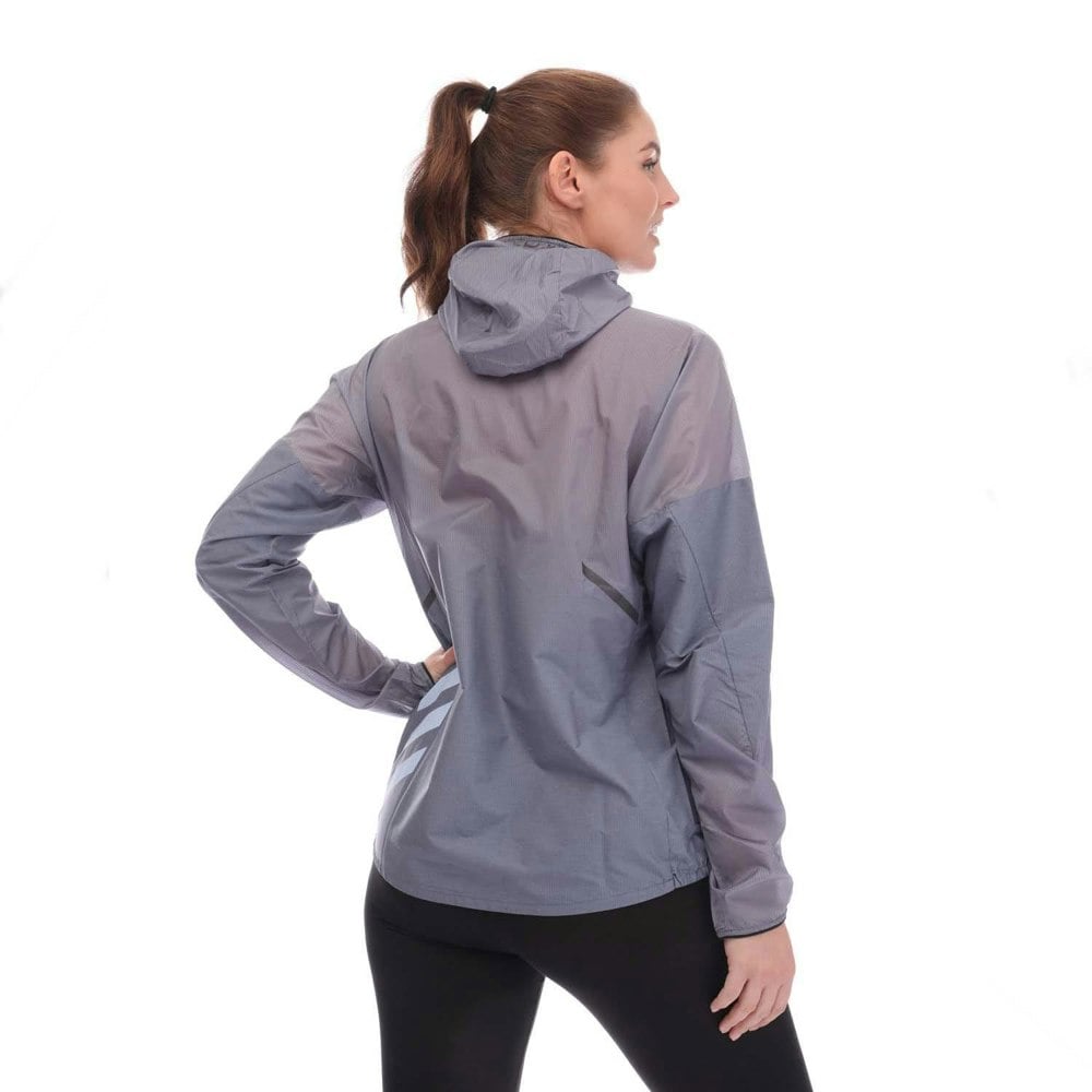 Adidas Womens Terrex Agravic Trail Running Windbreaker - Blue