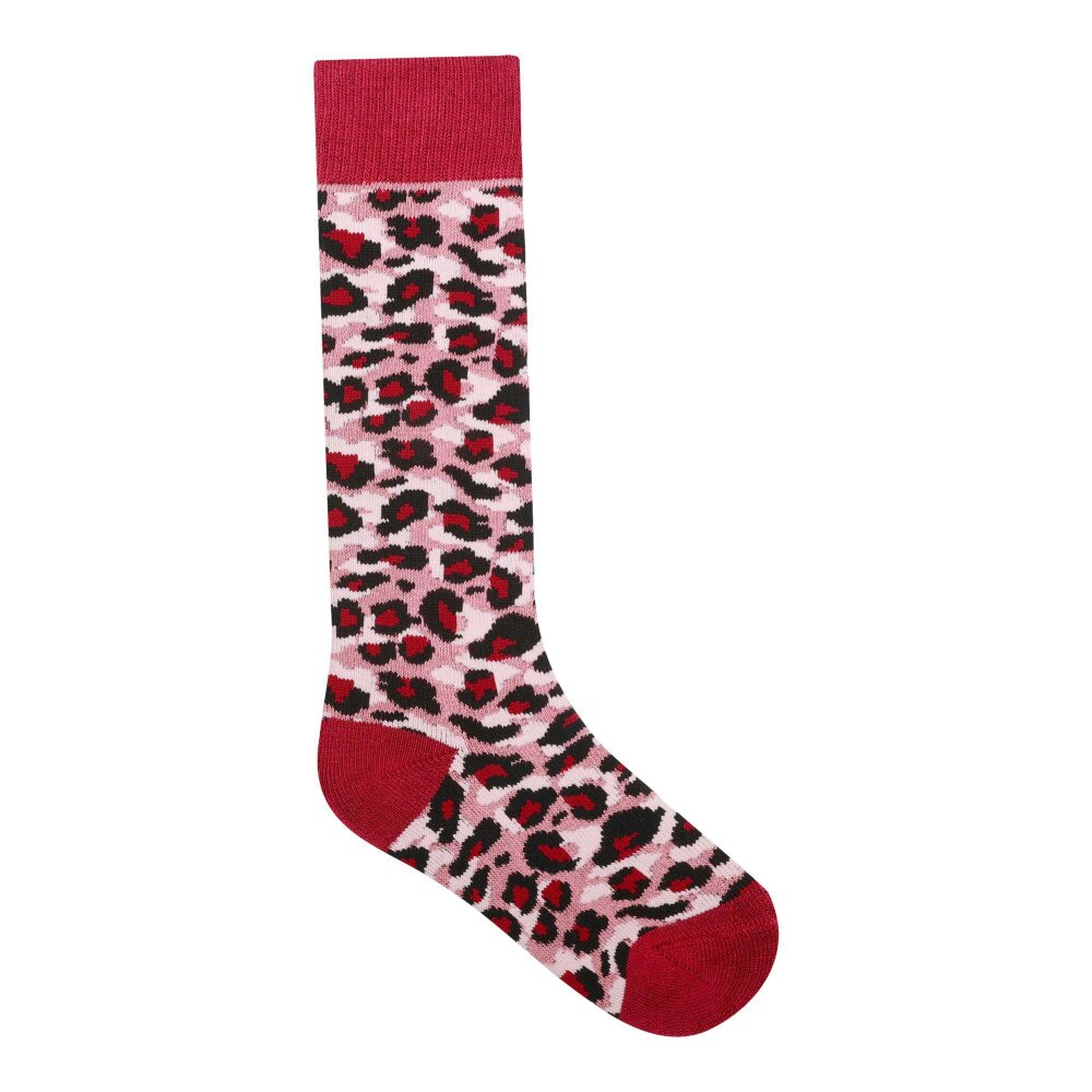 Regatta Kids Cheetah Print Ski Socks - Dusty Rose