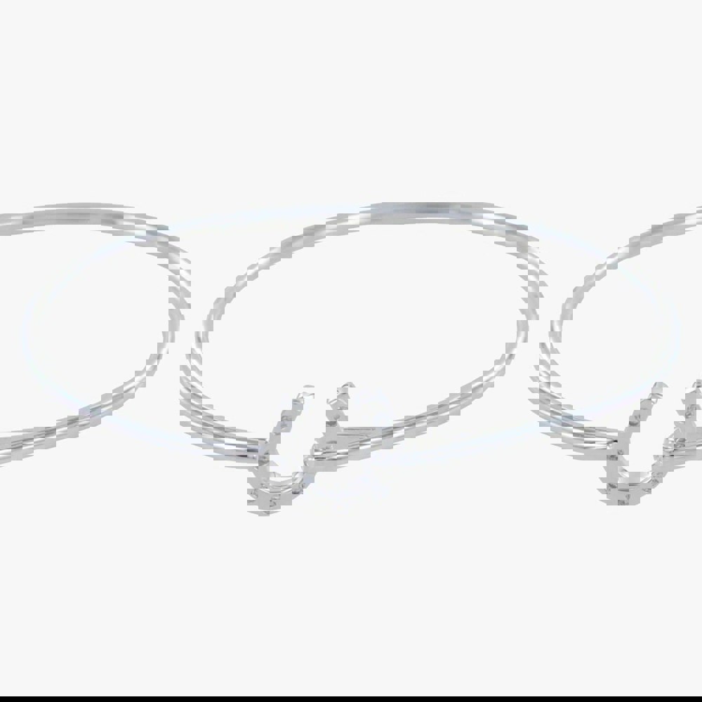 Sterling Silver Horseshoe Pavé Cuff Bracelet - Reeves & Reeves
