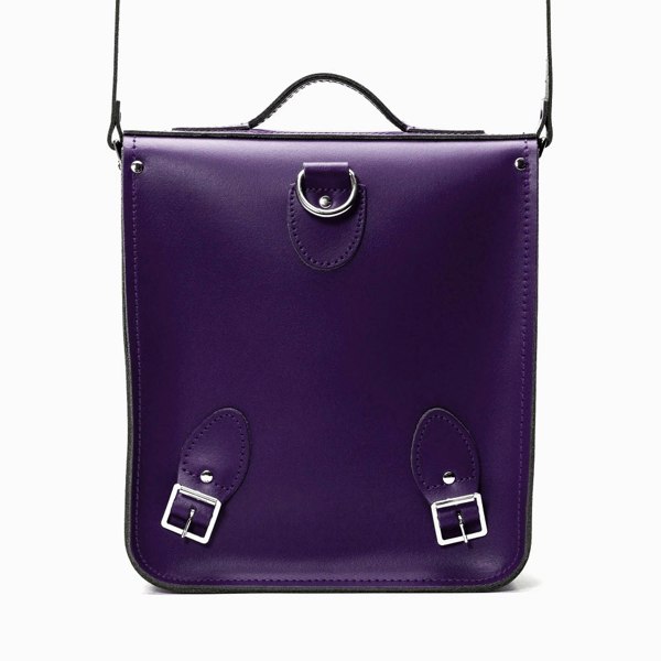 Zatchels Handmade Leather City Backpack - Purple