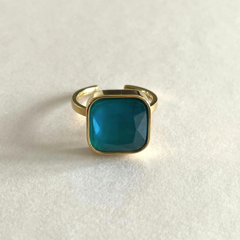 Luxe Tones Hestia Luxe 18k Gold Plated Turquoise Ring
