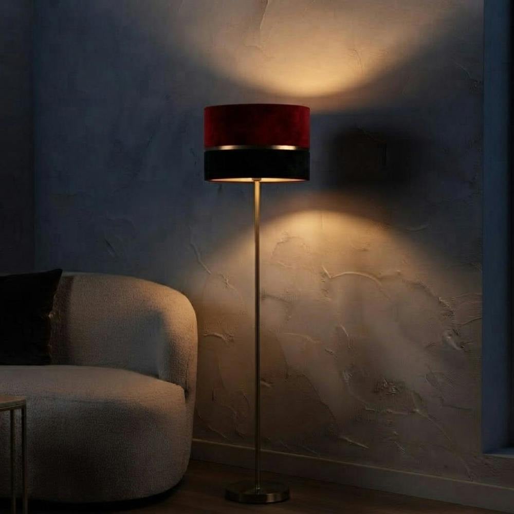 Garden Greatness Contemporary Velvet Stripe Floor Lamp