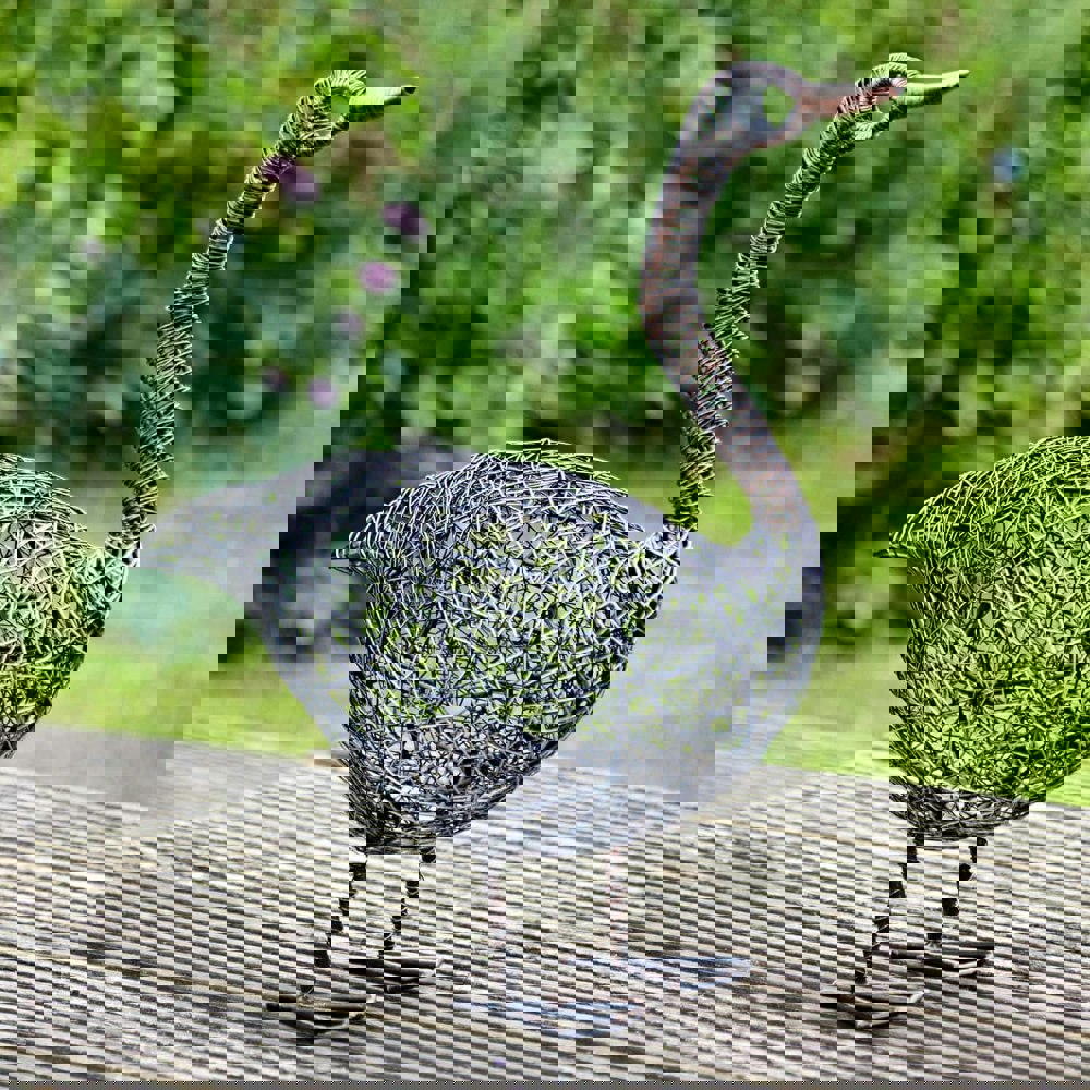 Paper High Guska the Standing Duck Wire Garden Ornament
