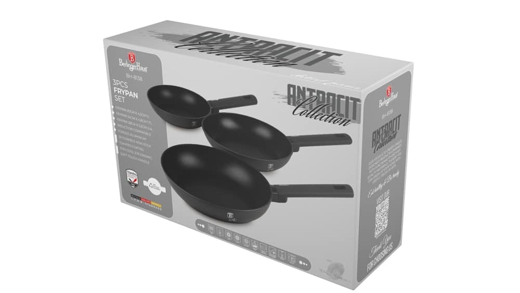 Berlinger Haus 3 pcs Frypan Set Berlinger Haus BH8138 Anthracite