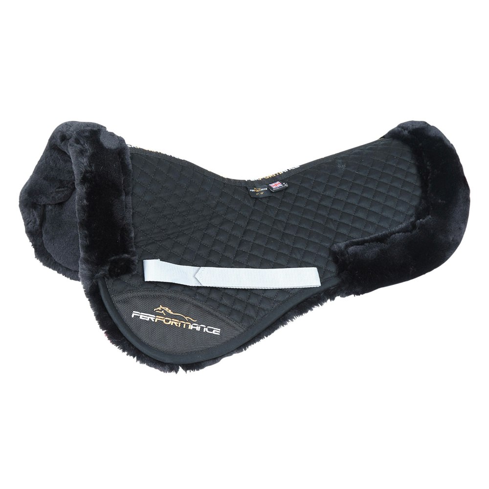 Performance Lined Horse Half Pad - Black