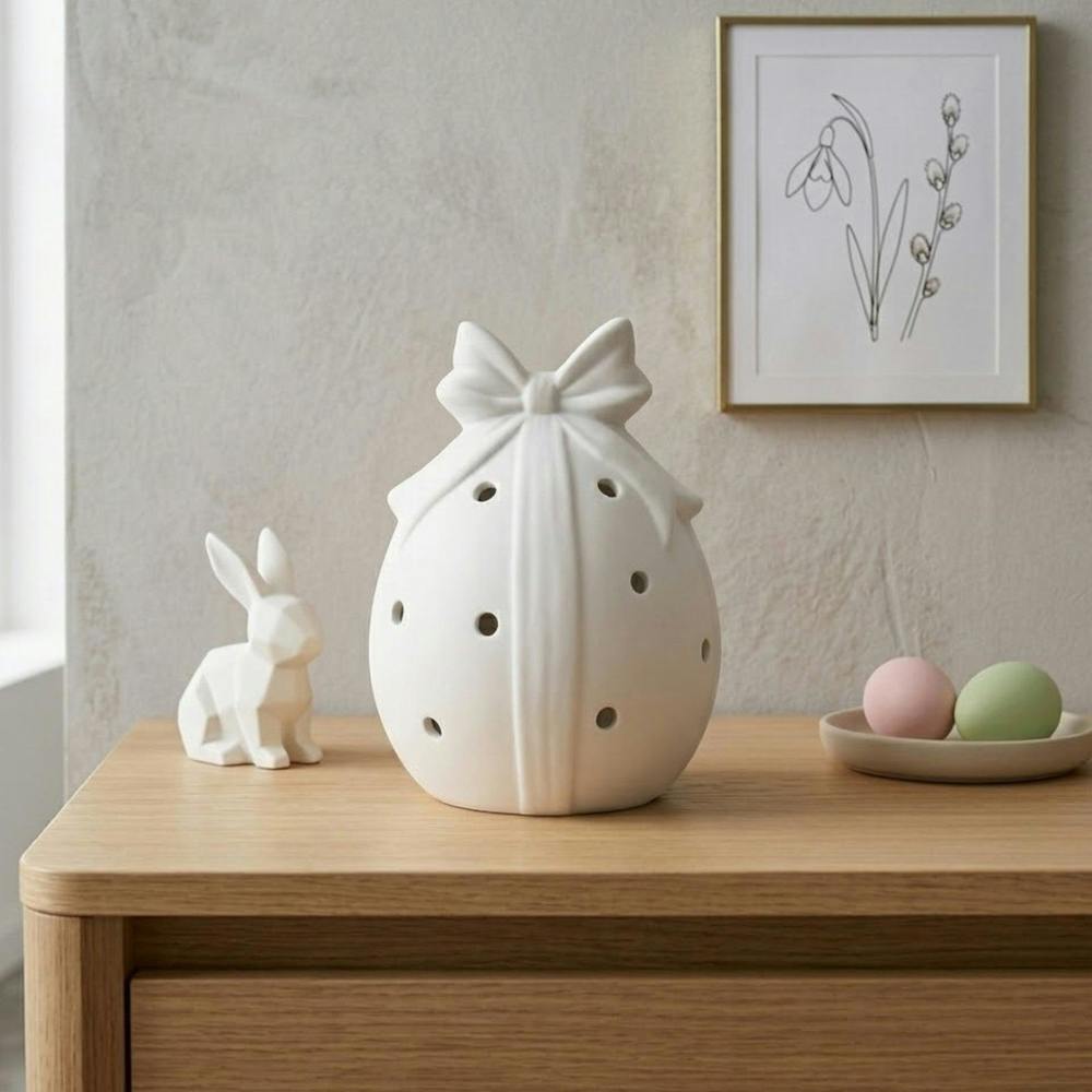 Garden Greatness Springtime LED Bow Egg Ornament