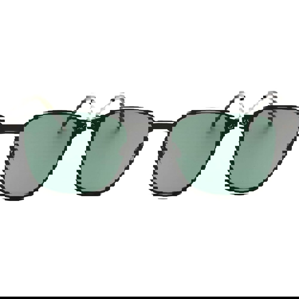Tommy Hiliger Green Lens Matte Black Sunglasses One Size