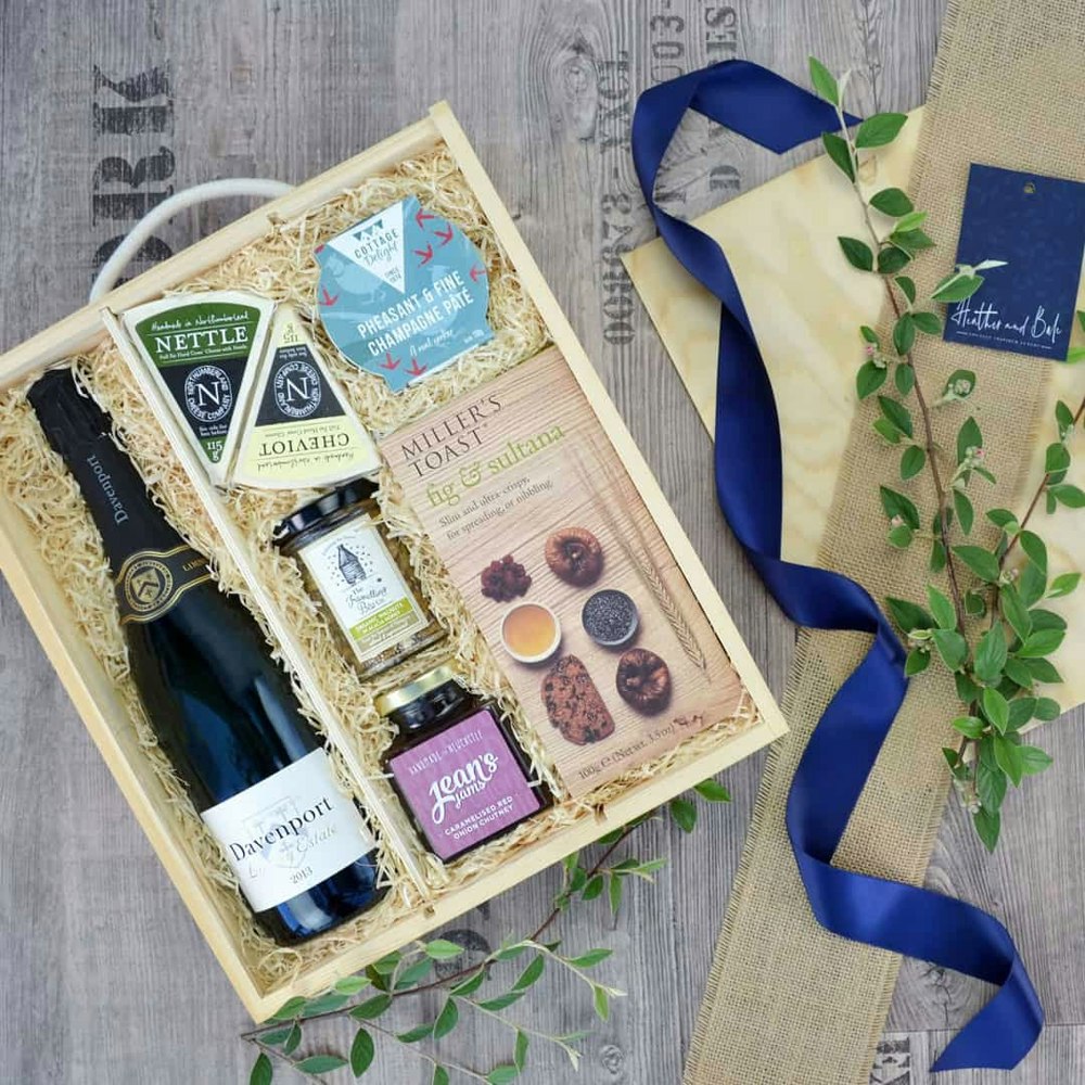 Heather and Bale Ford English Wine & Cheese Box | Rackhams