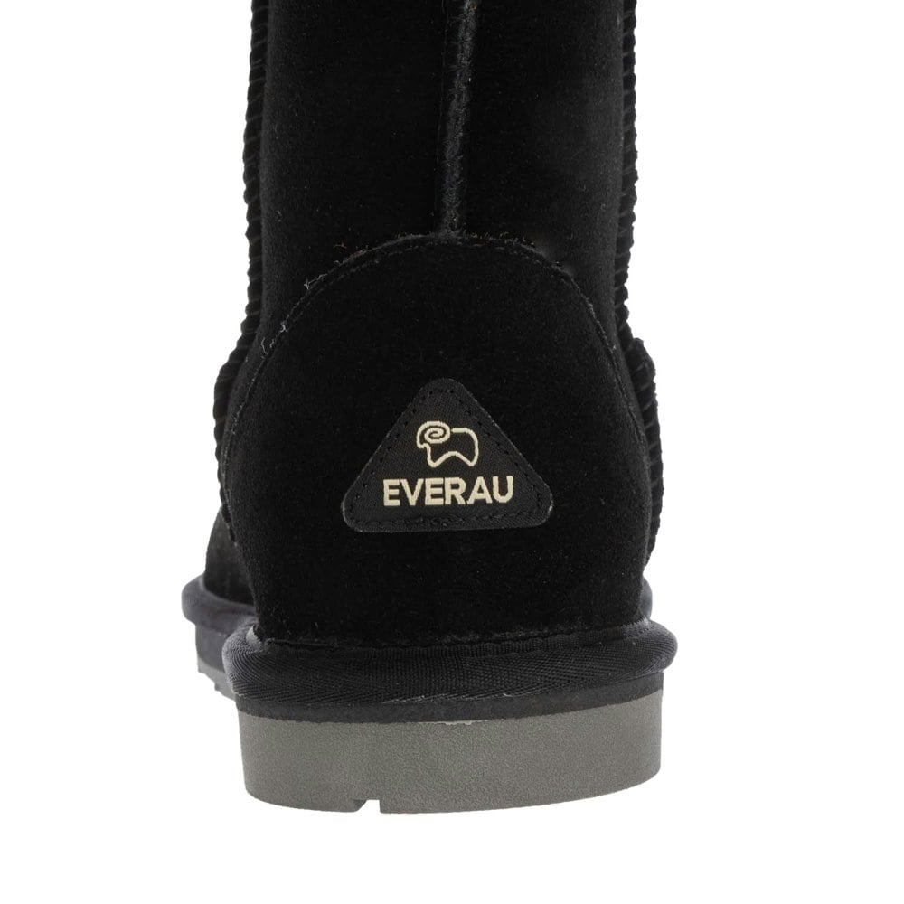 EverAu Womens/Ladies Parrot Classic Cow Suede Short Shaft Boots - Black