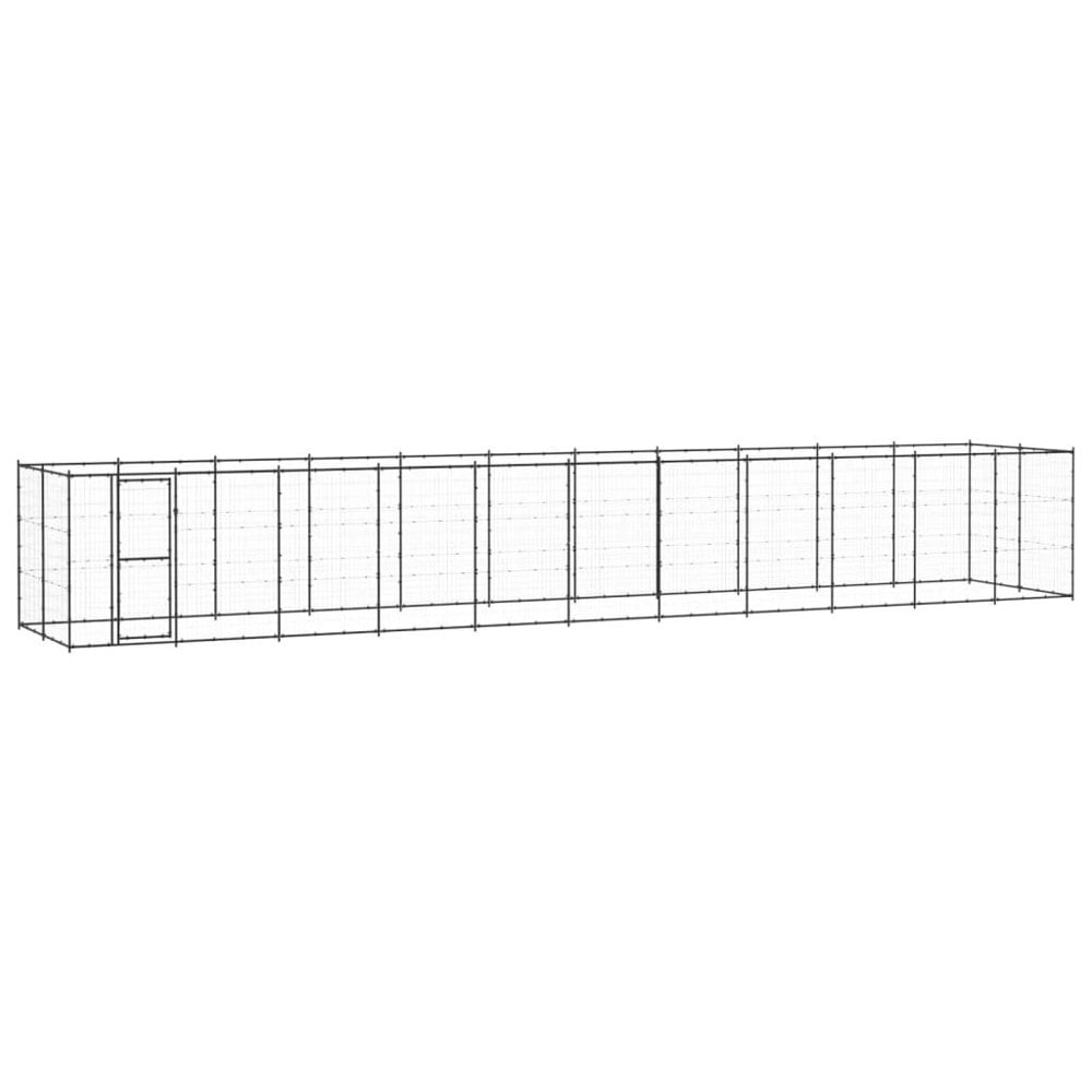 Berkfield Outdoor Dog Kennel Steel 26.62 m2